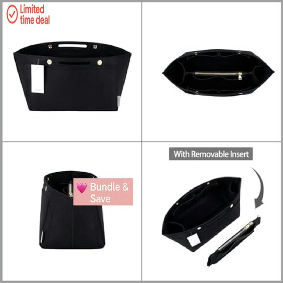 Purse Organizer Insert for Tote Bags, 12 Pockets, Lightweight Felt Fabric - Picture 5 of 8